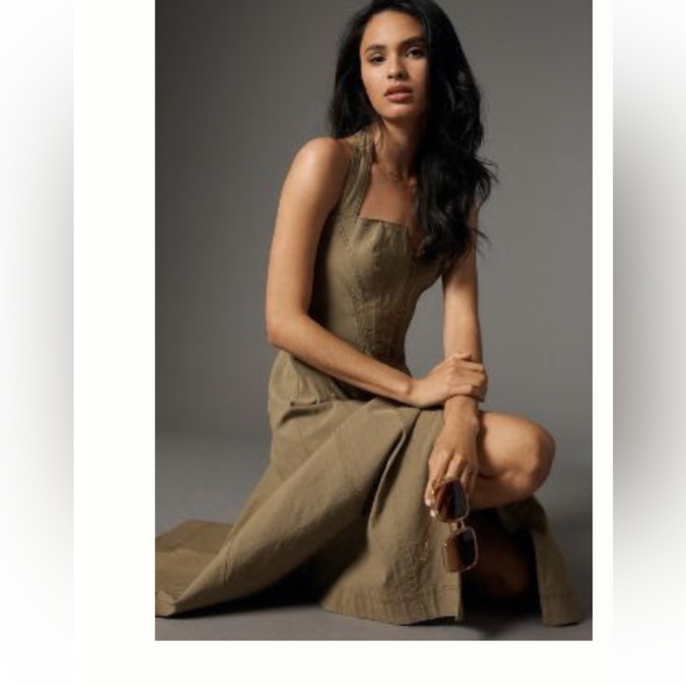 Cute utility halter dress by Anthropologie 3X